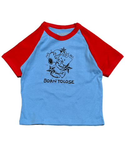 Born To Lose 2 Baby Crop (Baby Blue/RED)