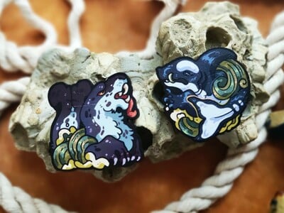 Leopard Seal + Orca | Sea Beasts Pins