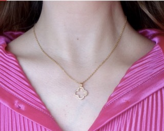 Diamond Clover Leaf Necklace