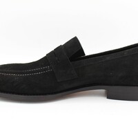 New Handmade Men Black Suede Loafers Moccasin Formal Dress Shoes - Thumbnail 2