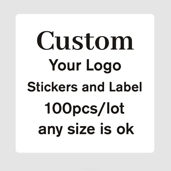 100 Pieces of Custom Stickers and Custom Logos - Square 5 cm