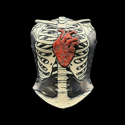 Anatomical 3 piece wearable ceramic corset by: Nicole Moan