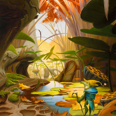 Island - fall, mtg bloomburrow - Thumbnail 4