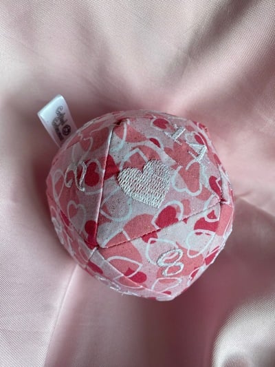 Pink Hearts Small Plush D20