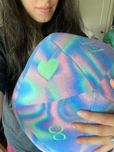 Swirly Neon Large Plush D20