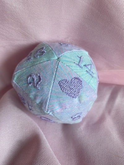 Purple/Green D20 Cat Toy