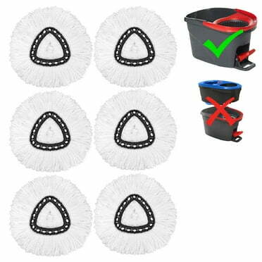 Compatible with 1-Tank Spin Mop Head for O-Cedar Spin Mop Refill, EasyWring Spin Mop Microfiber Refill, Easy Cleaning Mop Head Replacement 6pcs