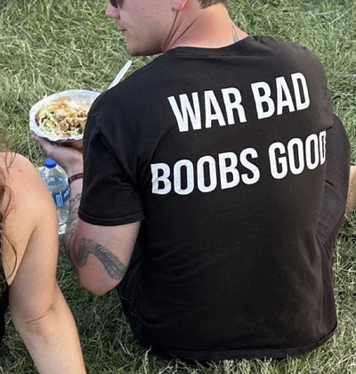 Free Shipping-WAR BAD B 0 0 BS GOOD TEE