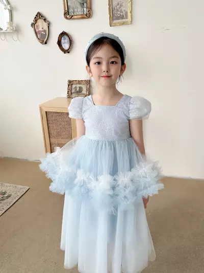 Kids Girls Lace Wedding dresses childrens formal dresses Pageant Dress