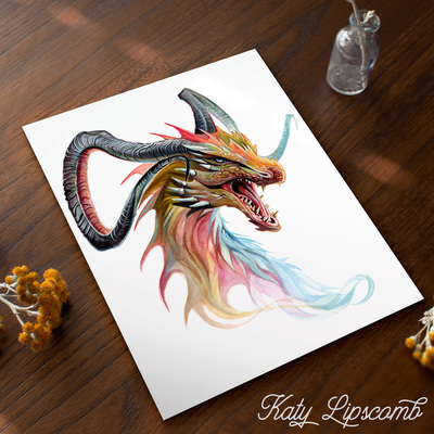 Horned Dragon - Print