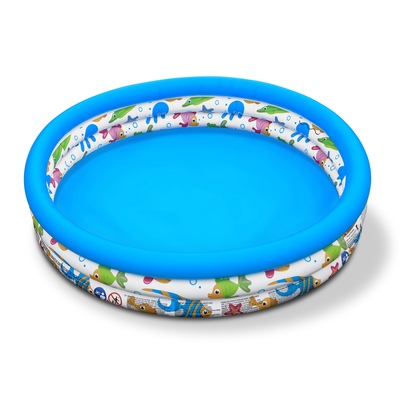 48x10 Inflatable Swimming Pool Blow Up Family Pool For 2 Kids Foldable Swim Ball Pool Center w/ 3 Velvets Water Drain Plug For Indoor Backyard Beach