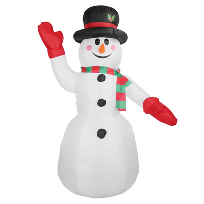 7.9FT Christmas Inflatable Giant Snowman Blow up Light up Snowman with LED Lights Hat Scarf IPX4 Waterproof Christmas Outdoor Yard Lawn Holiday Decor