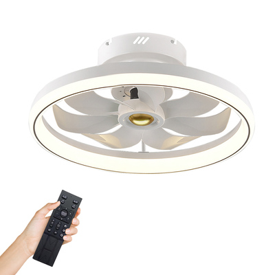 19.7in Ceiling Fan with 60W Light Round?Pendant Fan Lamp LED Ceiling Fan with 6-Fan Speed 3000-6500W Light Color Adjustment Remote Control Timer APP C