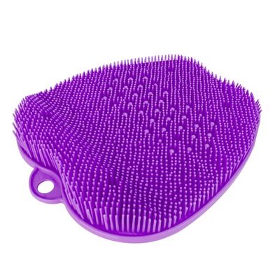 Shower Foot Scrubber Foot Massager Exfoliation Cleaner Mat Improve Foot Circulation Scrubber Foot Pain Relief Mat w/ Anti-slip Suction Cups-Purple