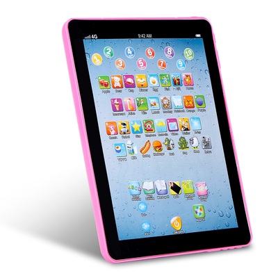Baby Learning Tablet Educational Mini Pads Toys Touch Learn Toddler Tablet For ABC Numbers Words Gift For Boys Girls Aged 1-6 Year Old Kids-Pink