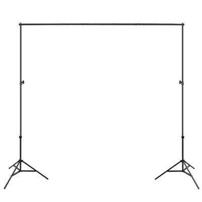 6.5 x 10ft Photo Video Studio Backdrop Background Stand Adjustable Heavy Duty Photography Backdrop Support Stand Set with Carrying Bag Clamps
