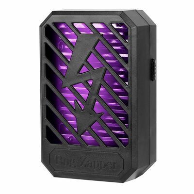 Plug-In Bug Zapper: UV Mosquito Killer Lamp - Harmless, Odorless, Noiseless - Trap & Repellent - Removes Flies, Mosquitoes - Pack of 1-Black