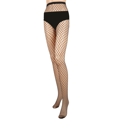 Women Fishnet Tights Sexy High Waist Fishnet Pantyhose Stretchy Mesh Hollow Out Tights Stockings w/ Small Medium Large Hole Choices-Medium