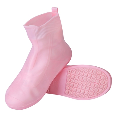 Waterproof Shoe Covers Reusable Not-Slip Rain Shoe Covers Protectors Foldable TPE??Rubber Shoe Protectors For Men Women Kids-Pink-Medium