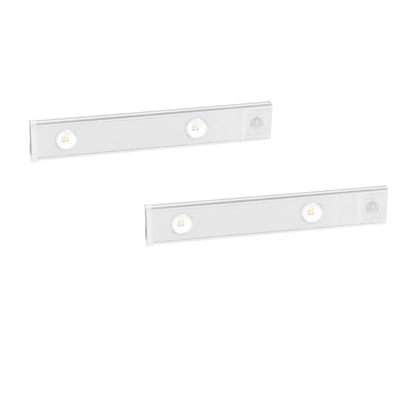 2Pack Rechargeable Cabinet Light Motion Sensor Light Cordless LED Closet Lamp 3 Colors Dimmable Light for Kitchen Cabinet-Silver-20 cm