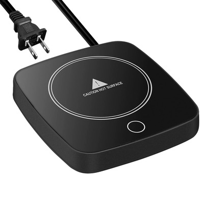 Desktop Electric Cup Warmer 8Hours Auto Shut Off 3 Temperature Levels Smart Coffee Warmer For Tea Milk Hot Chocolate Beverage-Black