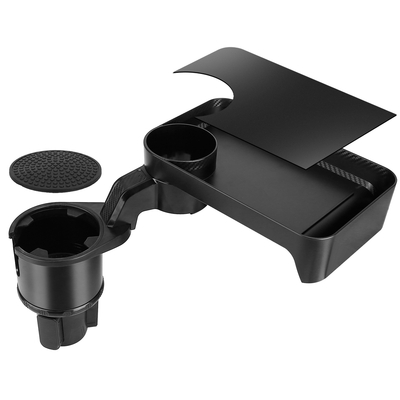 Car Cup Holder Tray??360? Rotating Car Bottle Holder Expander Adapter Multifunctional Water Cup Mount Stand with Detachable Tray