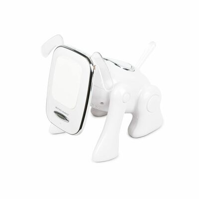 Portable Mini Puppy Dog Wireless Speaker with Built-In Mic, FM Radio, Stereo Bass, MMC Card Slot, USB Port - for Cellphone-White