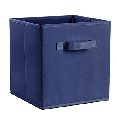 iMounTEK 4 Pack Foldable Storage Cube Bins Cloths Closet Space Organizer Basket Shelves Box for Clothes Toys Books Cabinet-Blue