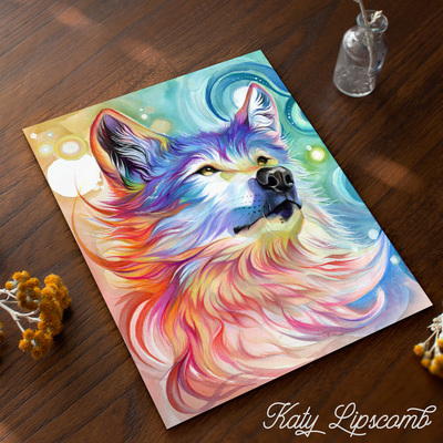 Rainbow Wolf I - Print