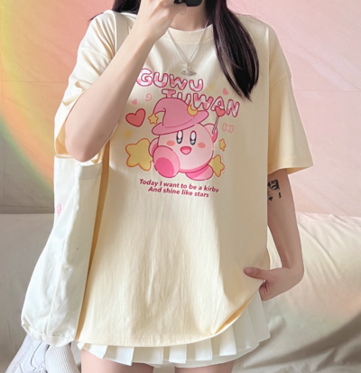 *Free Shipping*TODAY I WANT TO BE A KIRBY AND SHINE LIKE STARS TEE