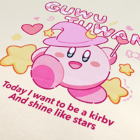 *Free Shipping*TODAY I WANT TO BE A KIRBY AND SHINE LIKE STARS TEE - Thumbnail 4
