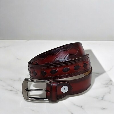 Men's leather belt
