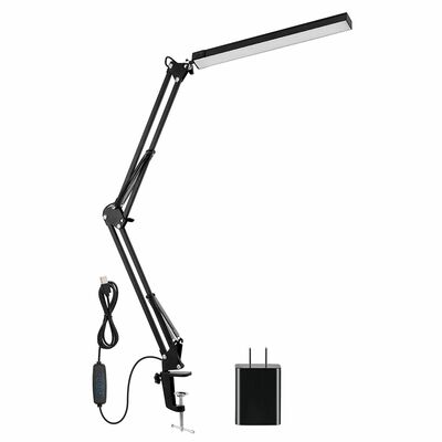 Adjustable LED Desk Lamp with Clamp - 3 Modes, 10 Brightness Levels, 360? Rotation - Ideal for Home Office (150 characters)