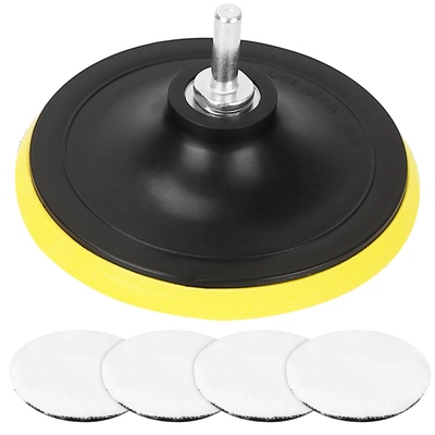 5Pcs 6" Buffing Polishing Pads Car Plush Buffing Waxing Wheels Mop Set with M14 Drill Screw for Car Polisher Drill Adapter