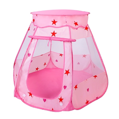 Kids Pop Up Game Tent Prince Princess Toddler Play Tent Indoor Outdoor Castle Game Play Tent Birthday Gift For Kids-Pink