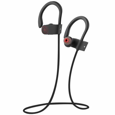 IPX7 Waterproof Wireless Sport Headphones - In-Ear Earphones, Noise Canceling, 8 Hrs Work Time, Neck Earbuds-Black