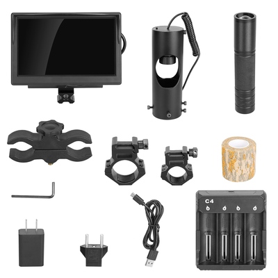 Night Vision Scope Digital Camera Infrared Rifle Scope 850nm Hunting Scope System w/ IR Torch System 5 Monitor