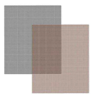 BBQ Grill Mat Non-Stick Mesh Mat Baking Sheet Liner Reusable Reversible Washable FDA-Approved for Outdoor Gas Charcoal-Black