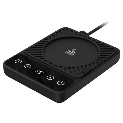 Desktop Electric Mug Warmer Auto Shut Off Timer Setting 6 Temperature Levels Cup Warmer for Milk Tea Cup Heating Plate-Black