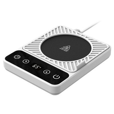 Desktop Electric Mug Warmer Auto Shut Off Timer Setting 6 Temperature Levels Cup Warmer for Milk Tea Cup Heating Plate-White