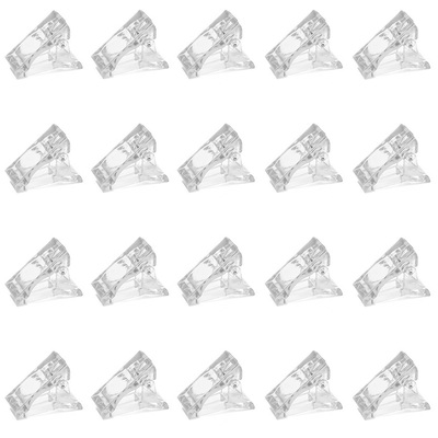 20Pcs Nail Tip Clips Quick Building Poly Gel UV LED Builder DIY Transparent Finger Tip Extension Tool