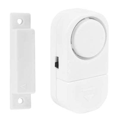 Wireless Window Door Magnet Alarms Magnetic Sensor Security Burglar Alarm For Kid Safety w/ Batteries-White