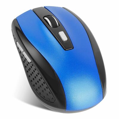 2.4G Wireless Gaming Mouse, 3 Adjustable DPI, 6 Buttons, for PC Laptop Macbook. Includes Receiver.-Blue