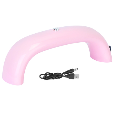 LED Nail Dryer Lamp 9W UV Nail Gel Polish Curing Lamp Portable Nail Drying Lamps w/ 60S Timer-Pink