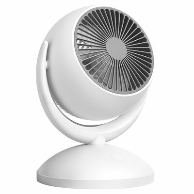 Portable Rechargeable Desk Fan - 4 Speeds, 360? Tilt, Quiet 40dB - Ideal for Home or Office-White