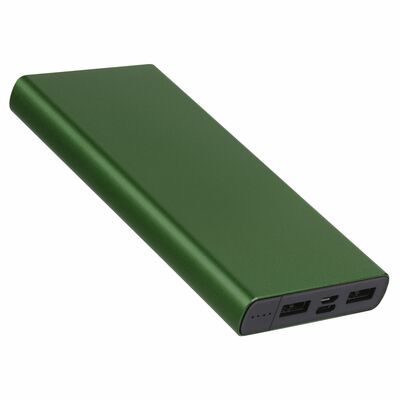 20,000mAh Power Bank Portable External Battery Charger Dual USB Type C Micro USB Input-Green