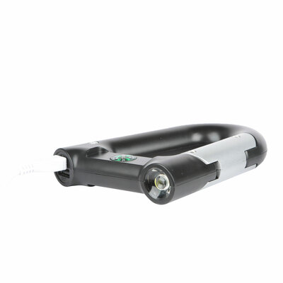 2200mAh Power Bank w/Emergency Flashlight Compass Carabiner-Shaped Hiking Camping Use-Black