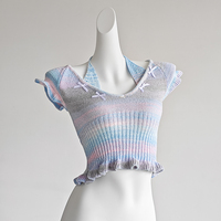 Sweet Bowknot Pastel Color Halter Top - Thumbnail 1