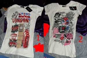 London Attractions Print T-Shirts