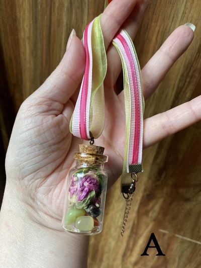 ⚗️Botanical, Bone, and Crystal Potion Bottle Neclaces⚗️ A-F